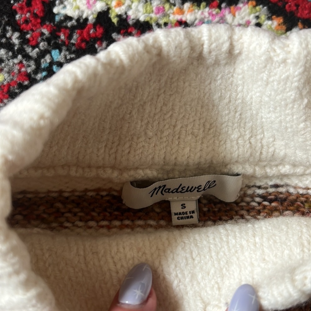 Madewell Striped Metcalf Mockneck Sweater - Picture 2 of 3